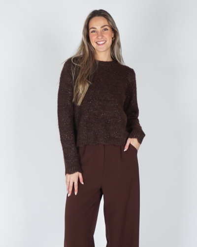 Gossip TRUI LUREX MET KNOPEN BRUIN