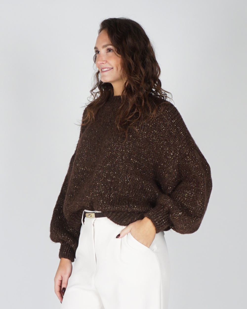 TRUI JODI LUREX DONKERBRUIN