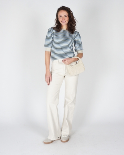 KORTEMOUWEN TOP LUREX GROEN BLAUW