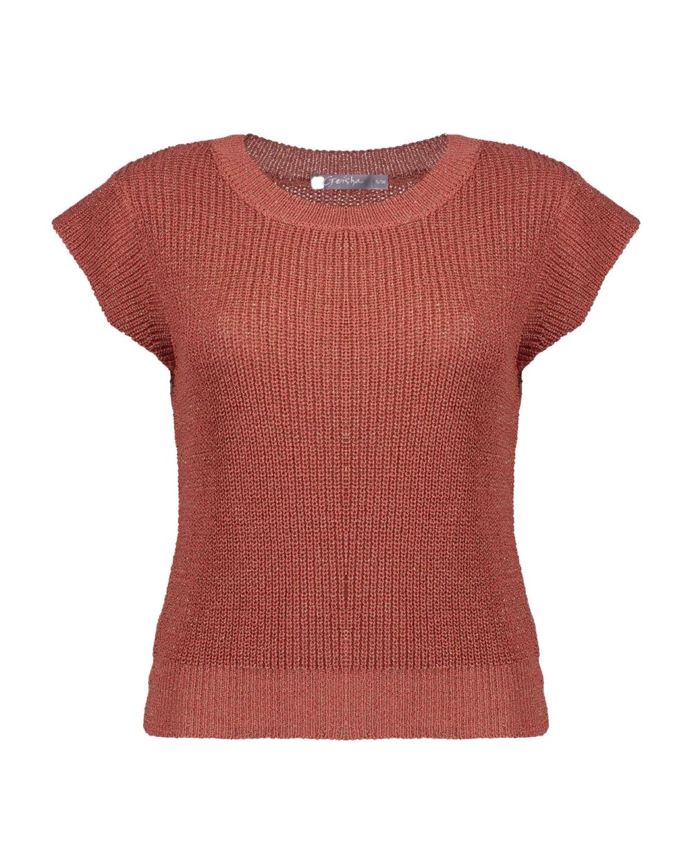 GEBREIDE SPENCER LUREX ROOD
