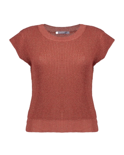 GEBREIDE SPENCER LUREX ROOD