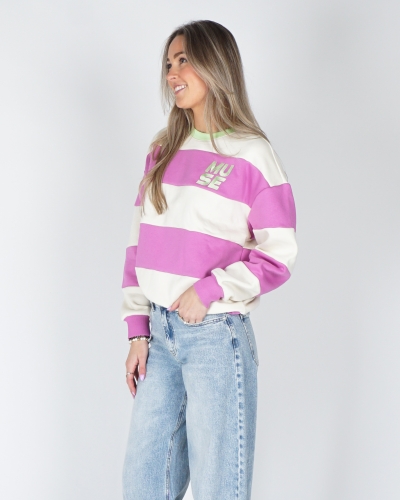 My Jewellery PAARS GESTREEPTE SWEATER 