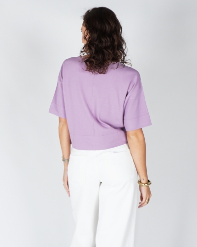 OVERSIZED T-SHIRT MET BOOTHALS LILA