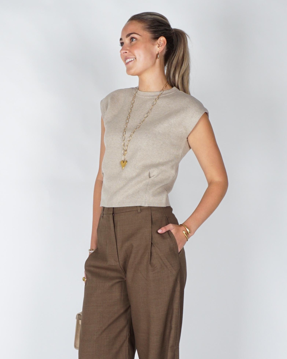 YAYA 01-000620-608 PURE CASHMERE GREY MELANGE