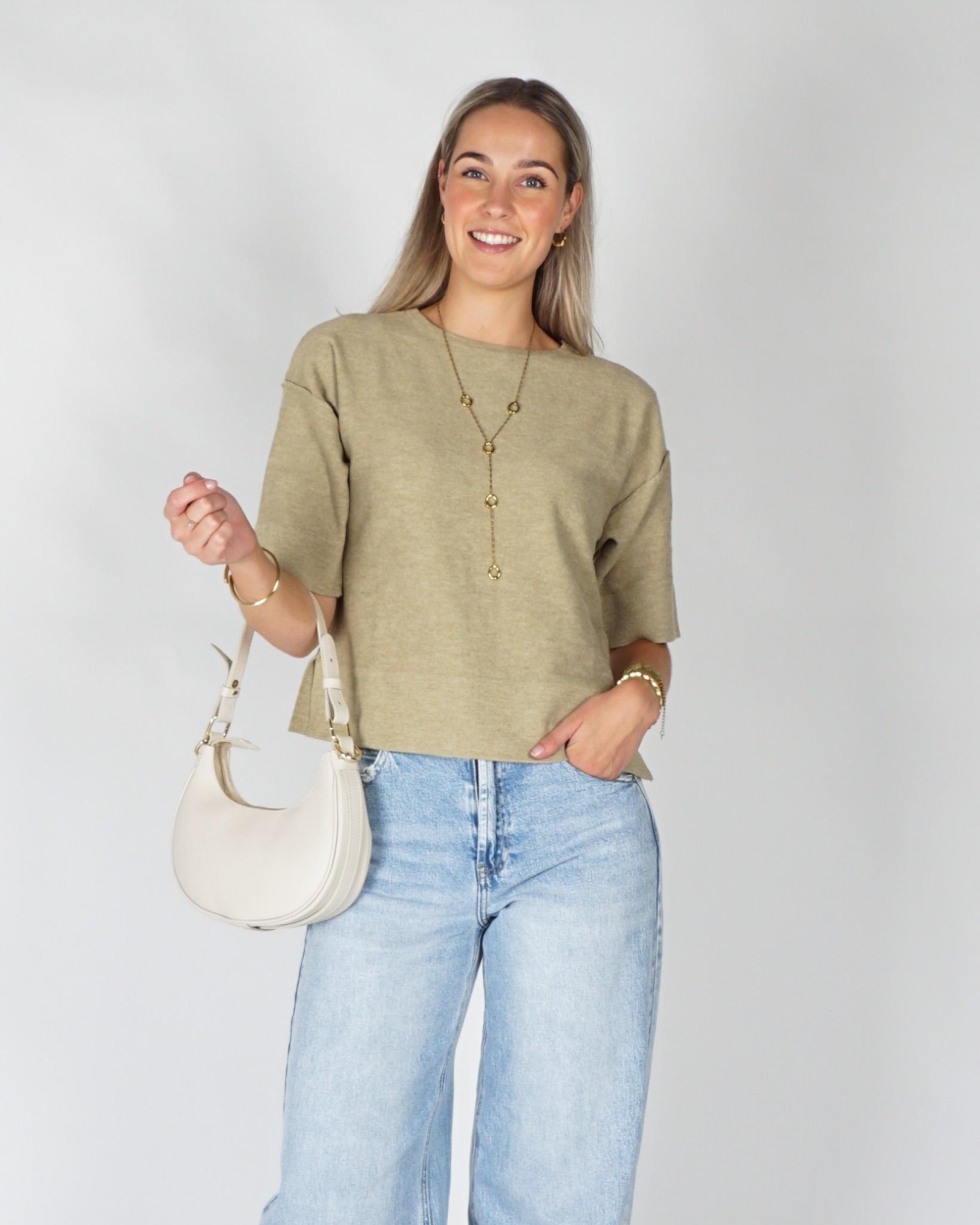 YAYA 01-000621-608 OLIVE GRAY GREEN MELANGE