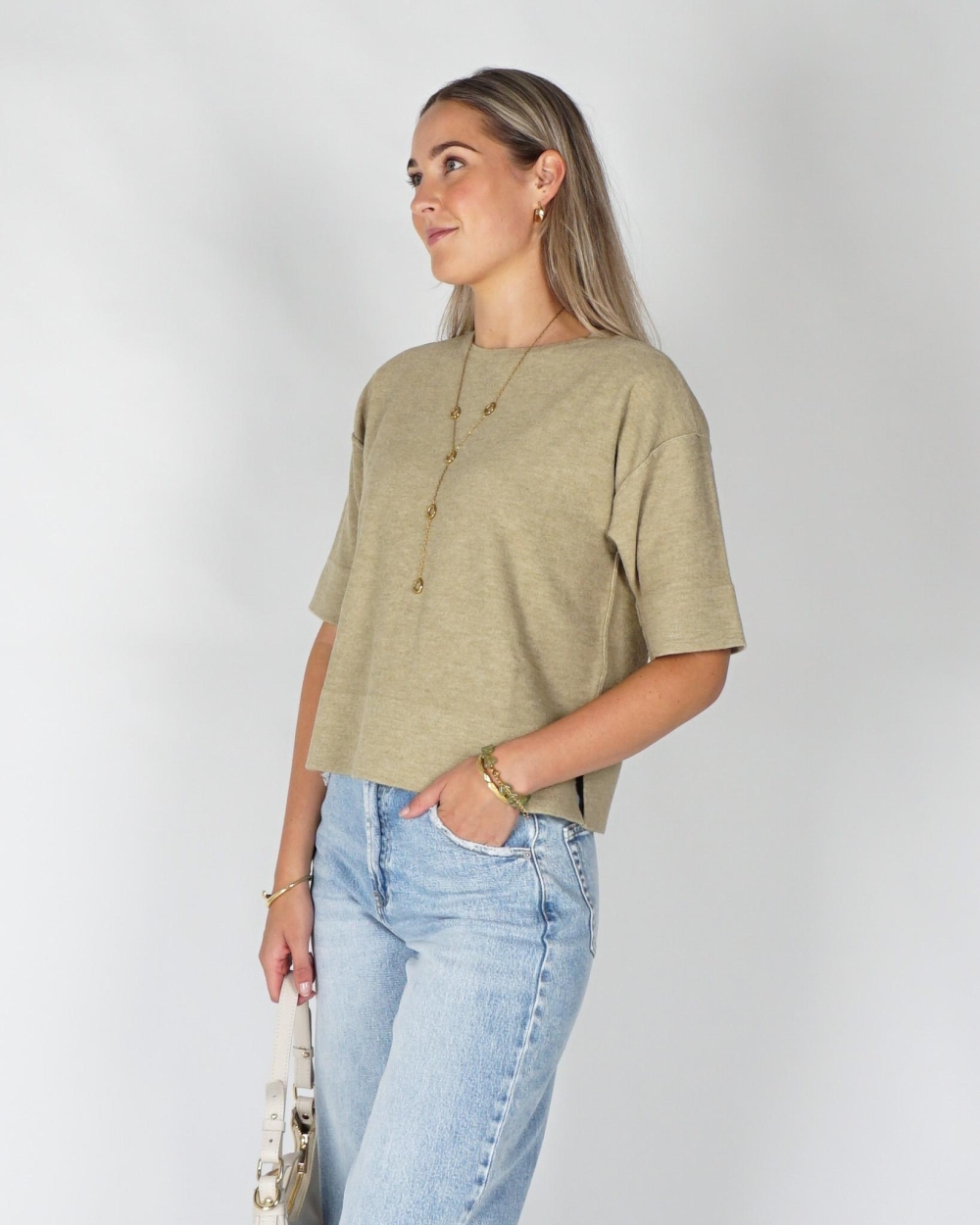 YAYA 01-000621-608 OLIVE GRAY GREEN MELANGE