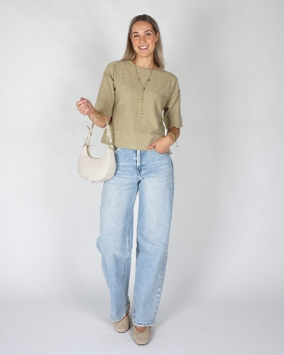 YAYA 01-000621-608 OLIVE GRAY GREEN MELANGE