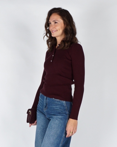 YAYA Ribgebreide trui met vleermuis 01-000631-609