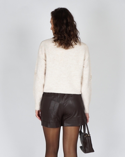 Nukus PULLOVER KONSTANZA FLOWER Beige