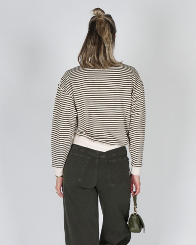 Nukus PULLOVER NELLY STRIPE Beige