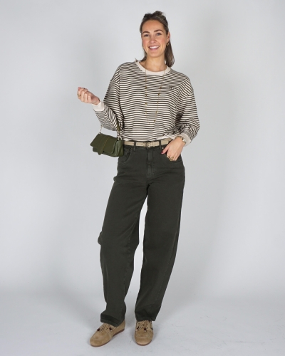 Nukus PULLOVER NELLY STRIPE Beige