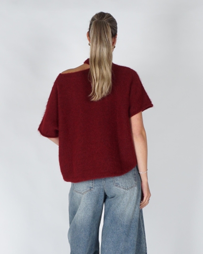 Gossip TRUI KORTE MOUW SCHOUDERDETAIL Bordeaux