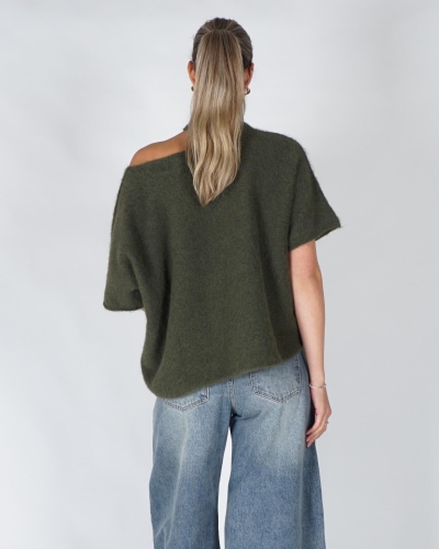 Gossip TRUI KORTE MOUW SCHOUDERDETAIL Khaki