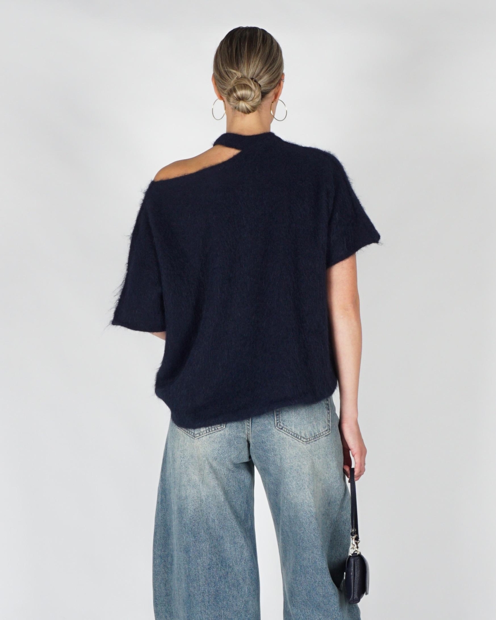 Gossip TRUI KORTE MOUW SCHOUDERDETAIL Donkerblauw
