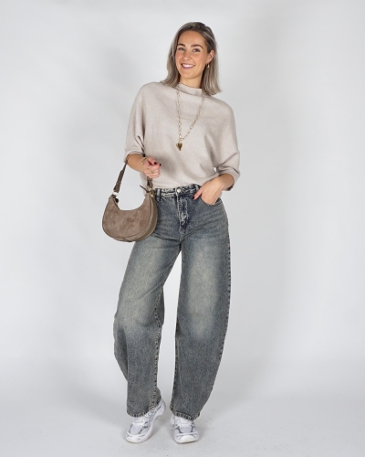Gossip TRUI KORTE MOUW MET OMSLAG Beige