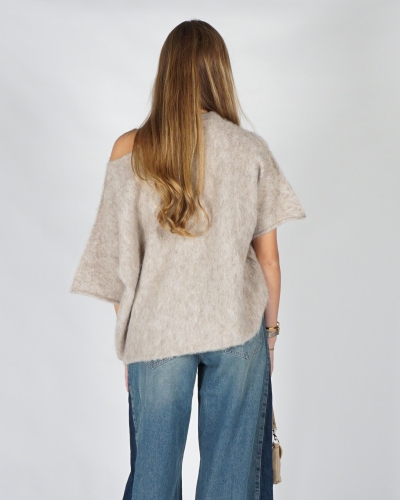 Gossip TRUI KORTE MOUW SCHOUDERDETAIL Beige