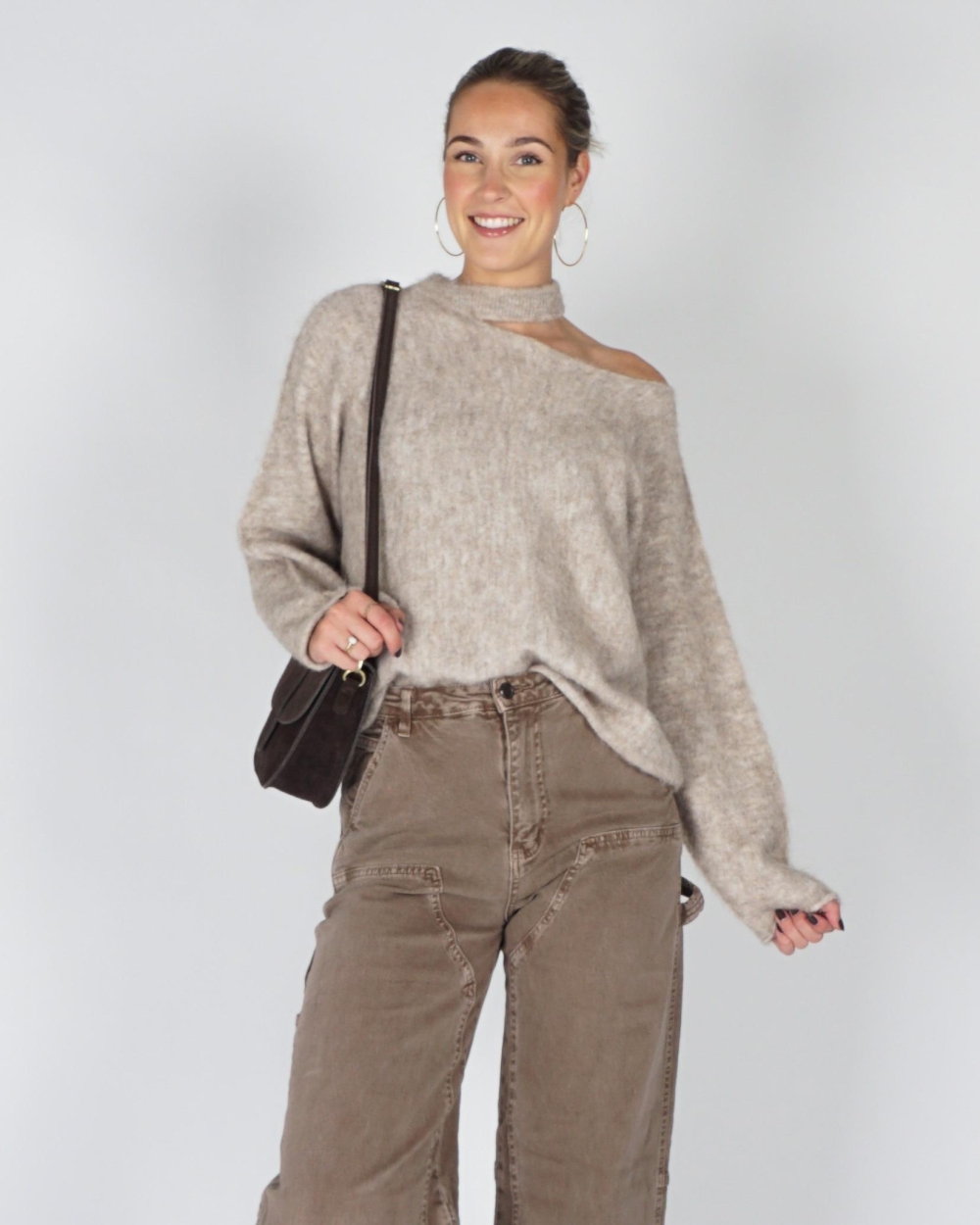 Gossip TRUI MET SCHOUDERDETAIL Beige