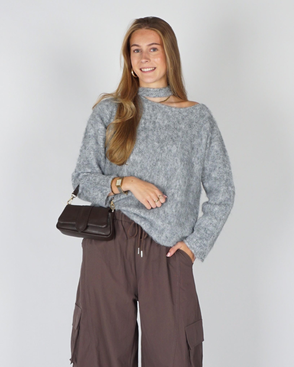 Gossip TRUI MET SCHOUDERDETAIL Grijs