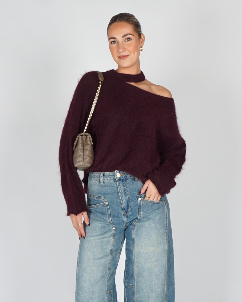 Gossip TRUI MET SCHOUDERDETAIL Plum