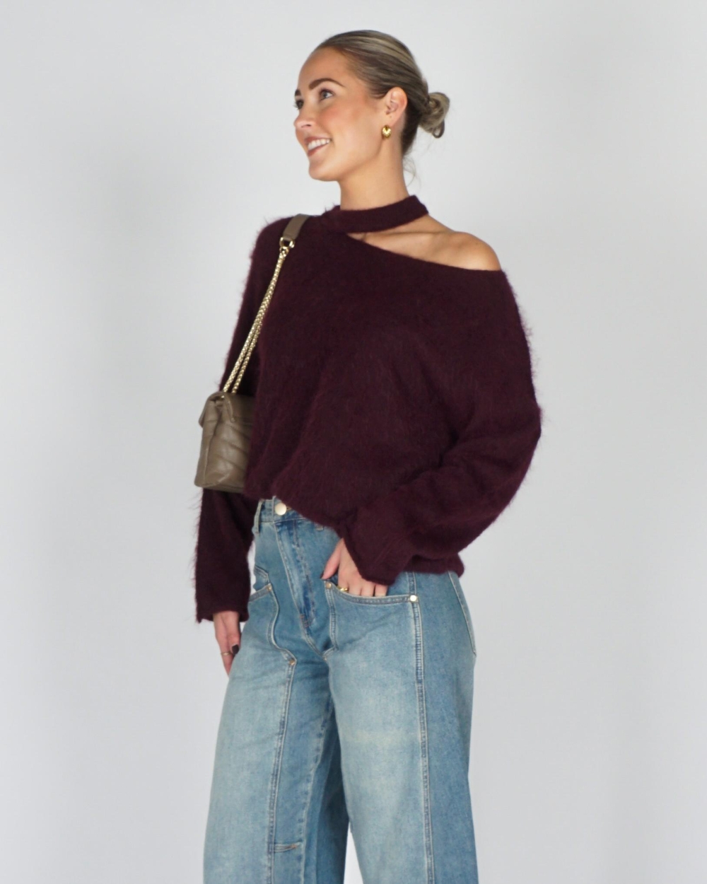 Gossip TRUI MET SCHOUDERDETAIL Plum