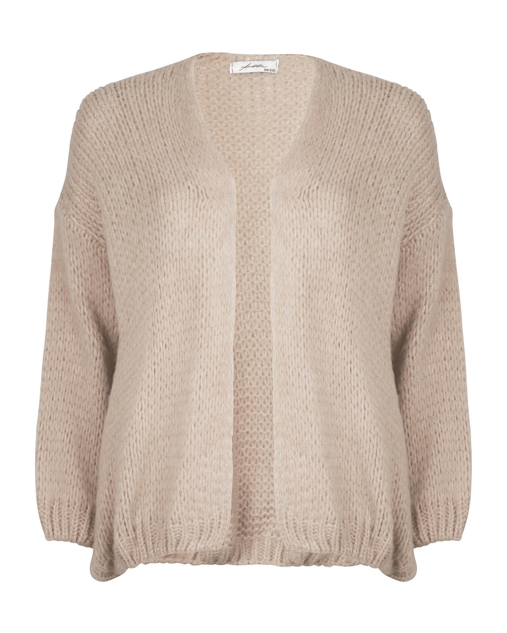 BEIGE GROF GEBREID VEST