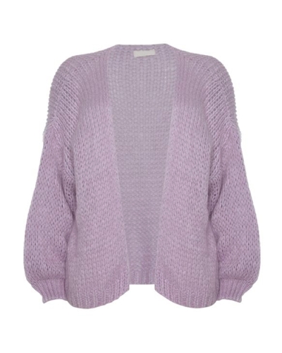 GROF GEBREID VEST MAUVE 