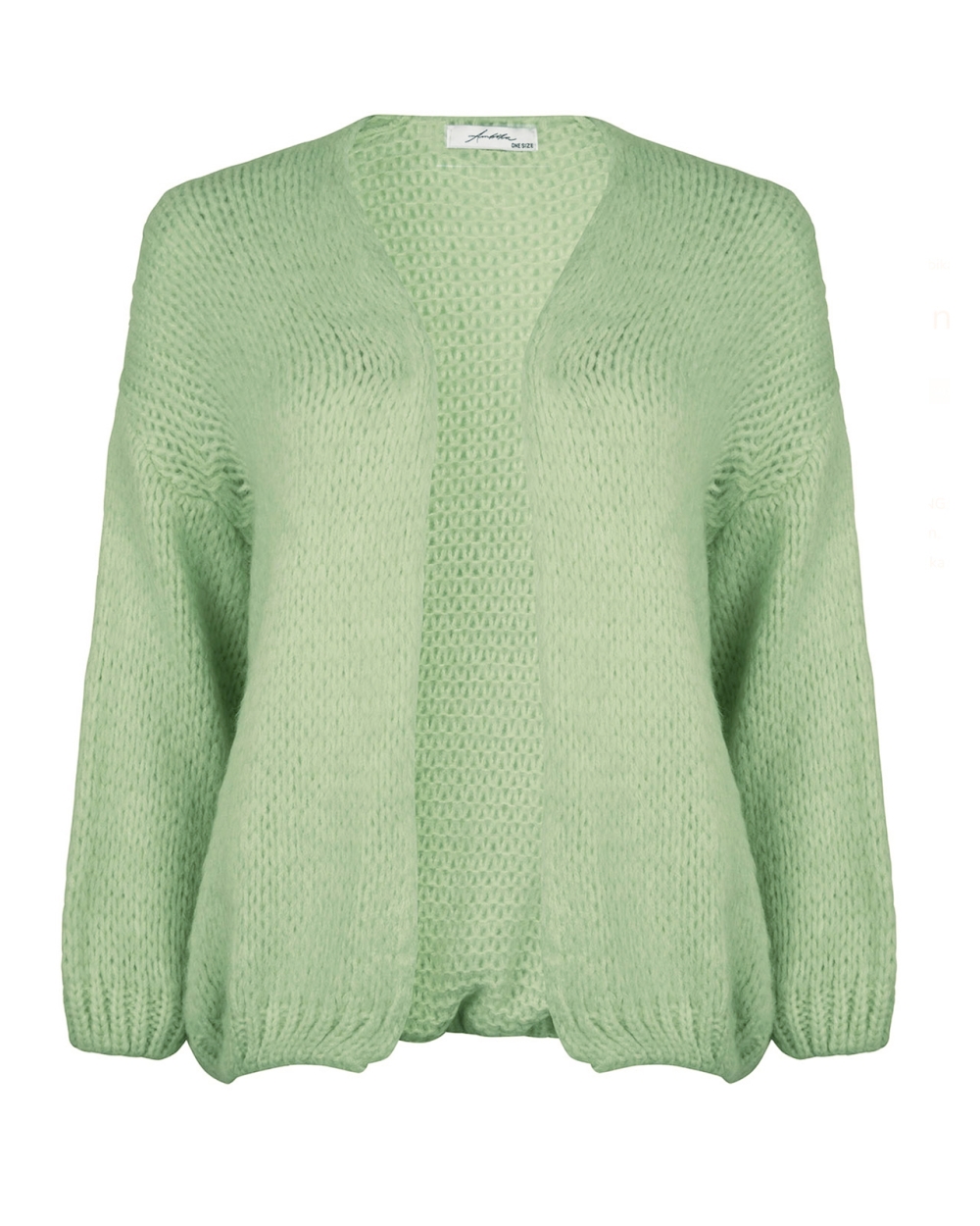 GROF GEBREID VEST MINT