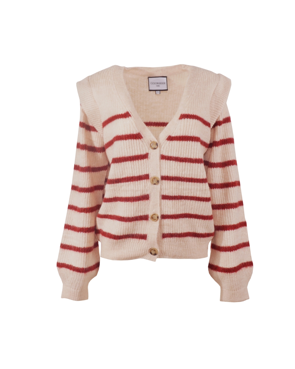 VEST ISABELLE ROOD GESTREEPT