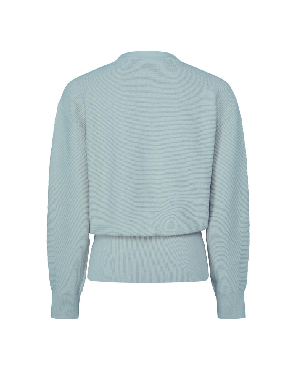 VEST MET KNOPEN EEN RIBSTRUCTUUR BLAUW 