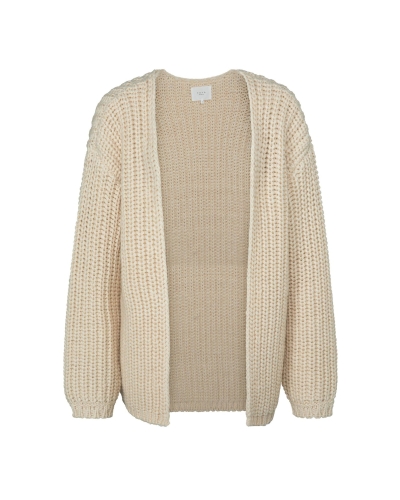 YAYA GROF GEBREID VEST BEIGE