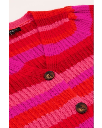 ROZE GESTREEPT VEST