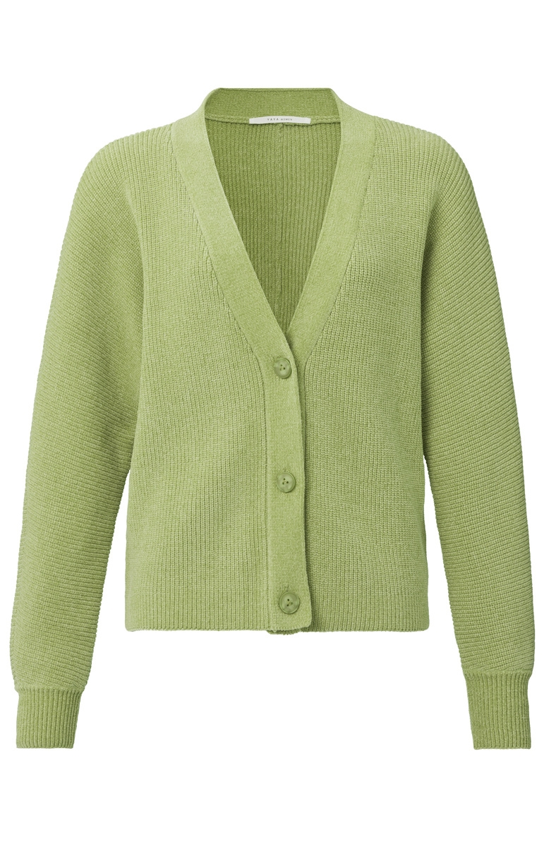 CHENILLE VESTJE GROEN