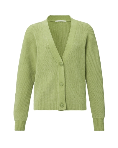 YAYA CHENILLE VESTJE GROEN
