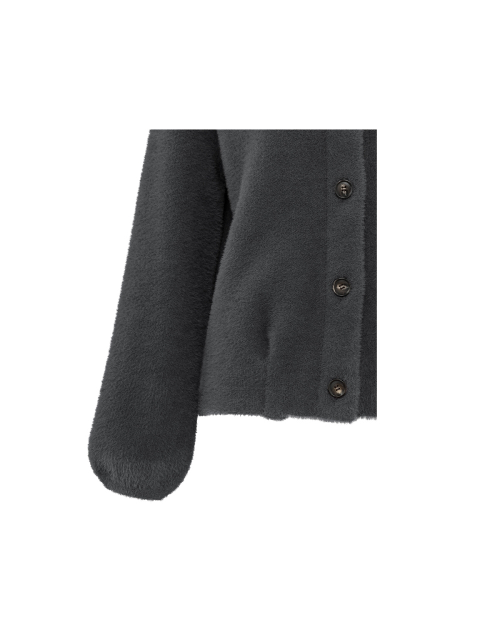 FLUFFY VEST DONKERGRIJS