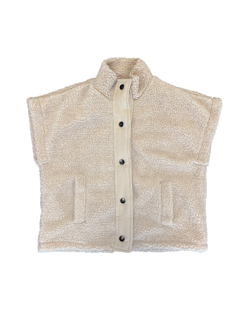 OVERSIZED TEDDY GILET BEIGE