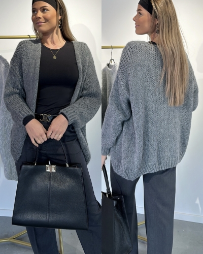 Gossip OVERSIZED VEST JODI DONKERGRIJS
