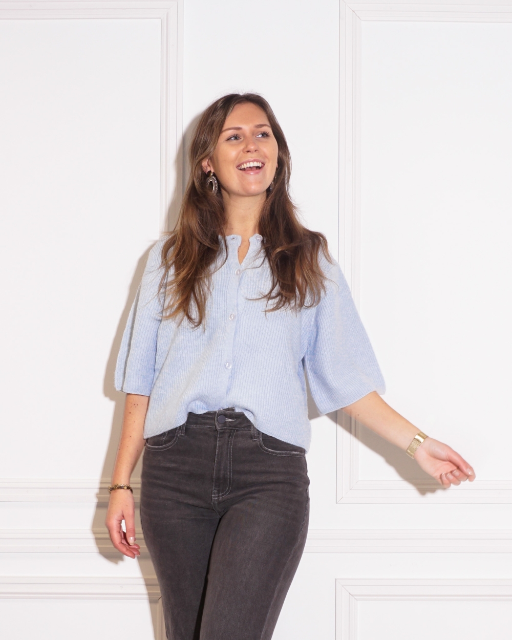 VEST ROMY LICHTBLAUW