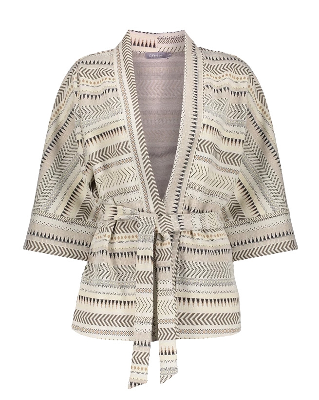 KIMONO MET STREPEN ZAND