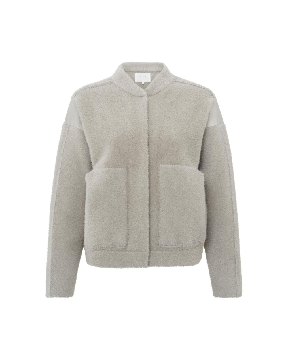 KNITTED BOMBER JACKET BEIGE