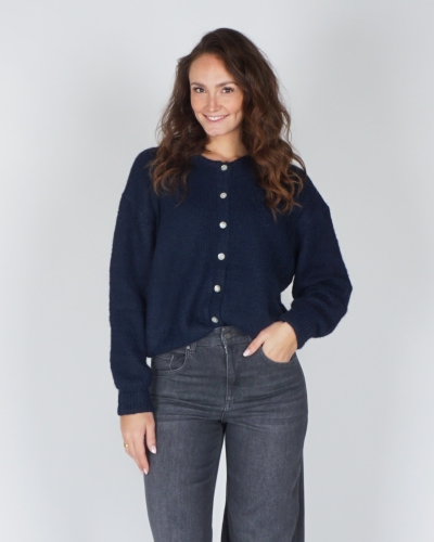 VEST BASIC MIA DONKERBLAUW