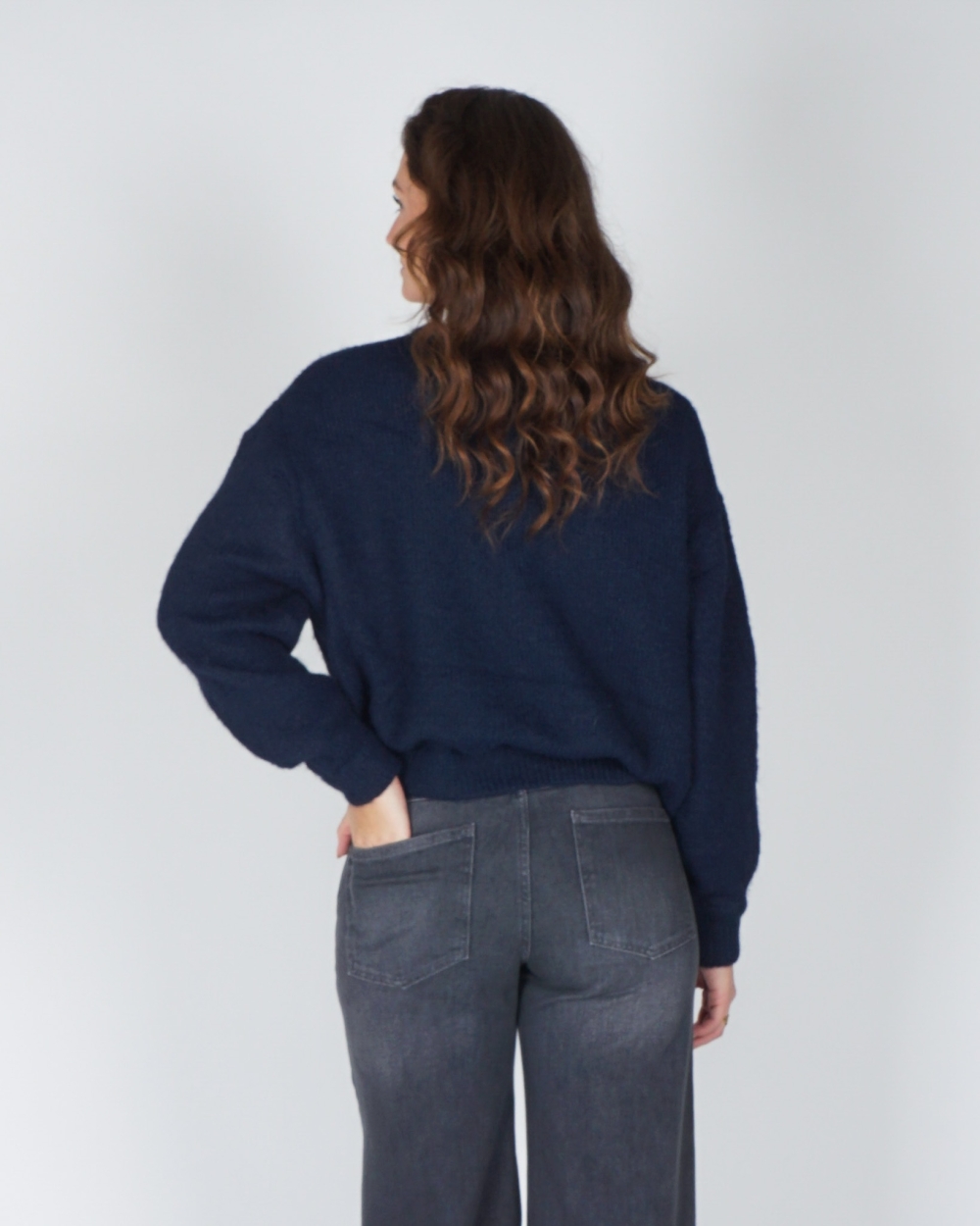 VEST BASIC MIA DONKERBLAUW