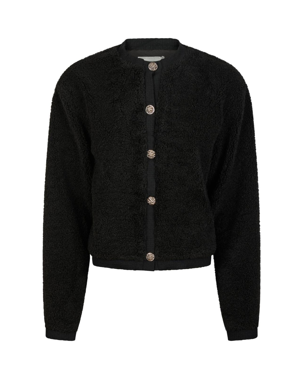 FLUFFY VEST LIMO ZWART