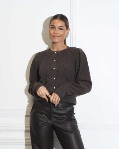 Neo Noir NUNA KNIT CARDIGAN BRUIN