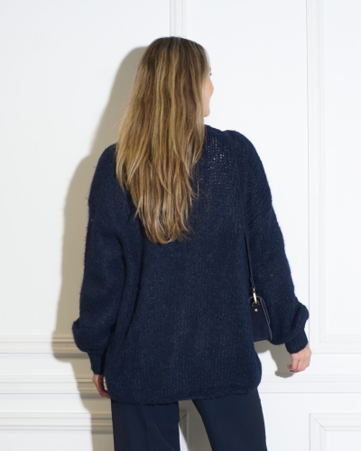VEST LEILA DONKERBLAUW