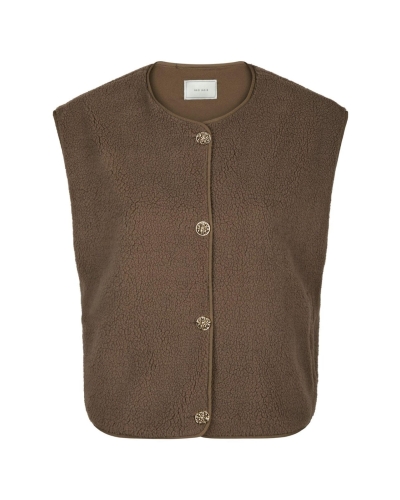 VEST MARIKO TEDDY TAUPE