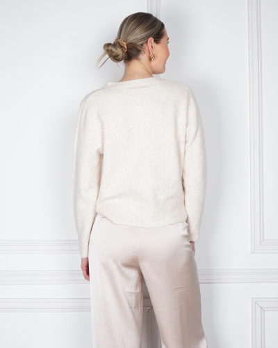 VEST MET PARELS MILA BEIGE