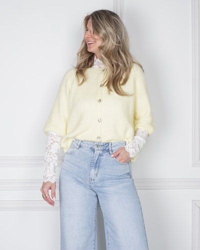 Gossip BASIC VEST KORTE MOUW LICHT GEEL