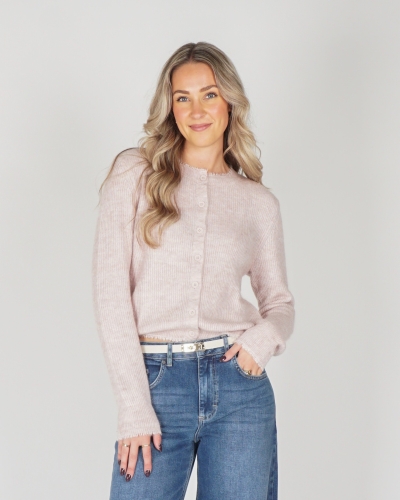 YAYA VEST MET VERFIJNDE BIES ROZE