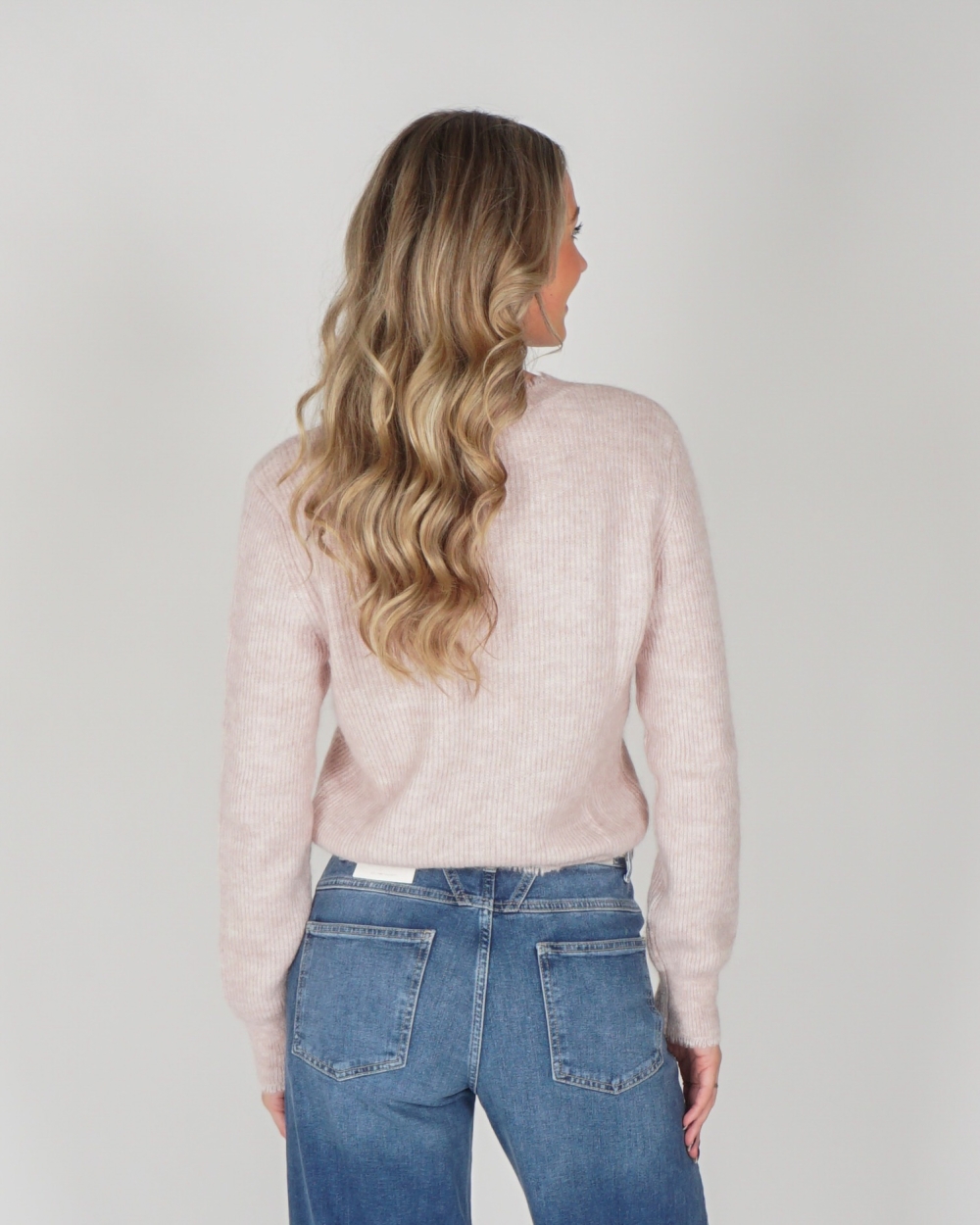VEST MET VERFIJNDE BIES ROZE