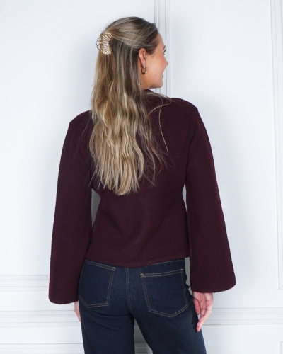 GEBREID VEST MIXIE BORDEAUX